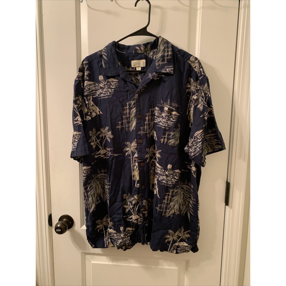Ocean Coast Mens XL Tropical Print Shirt Short Sleeve Button Down Casual